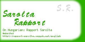 sarolta rapport business card